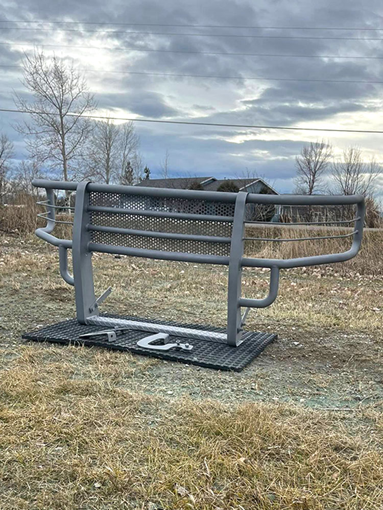 Truck Grill Guard Sandblasting After